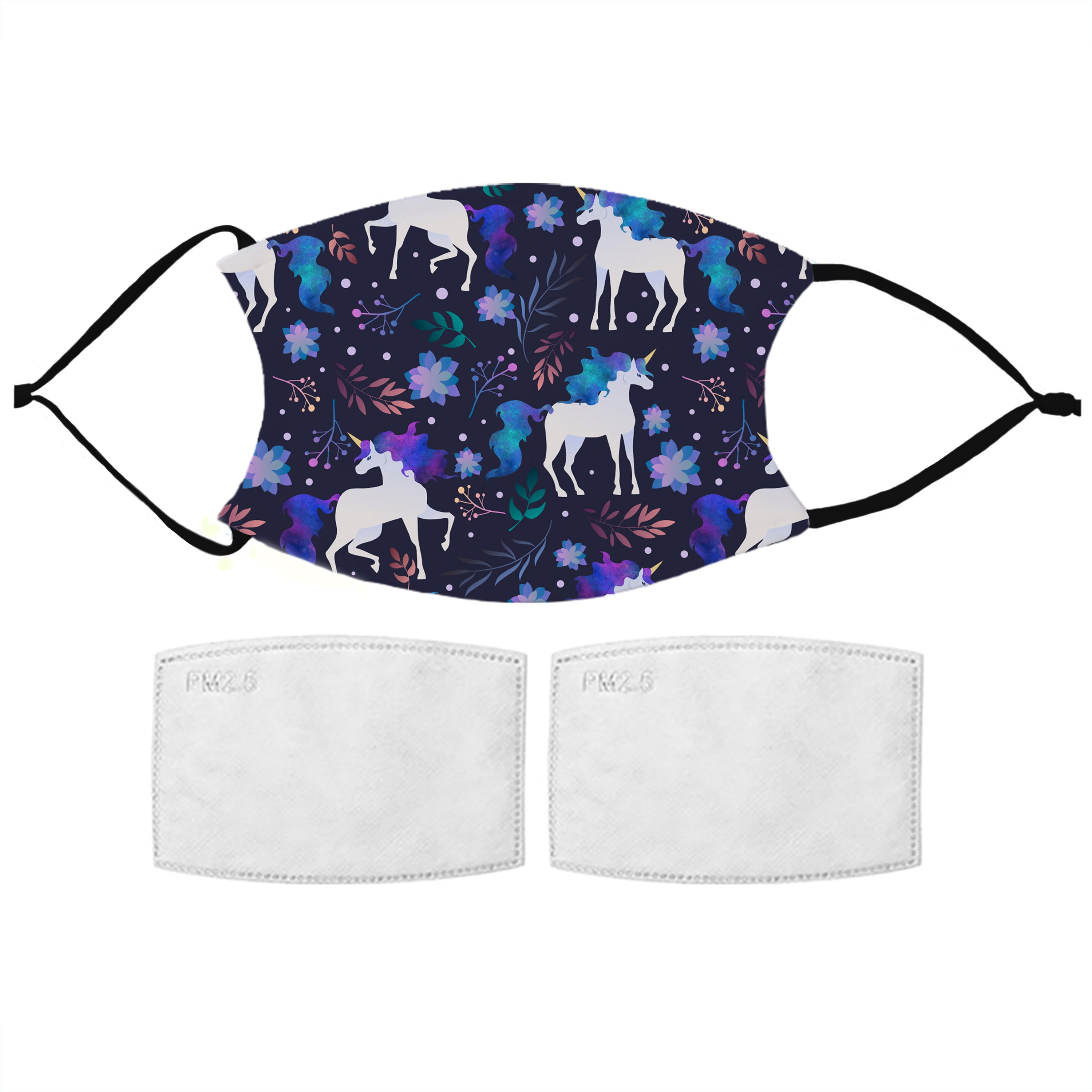 Kids Indigo Unicorn Face Mask