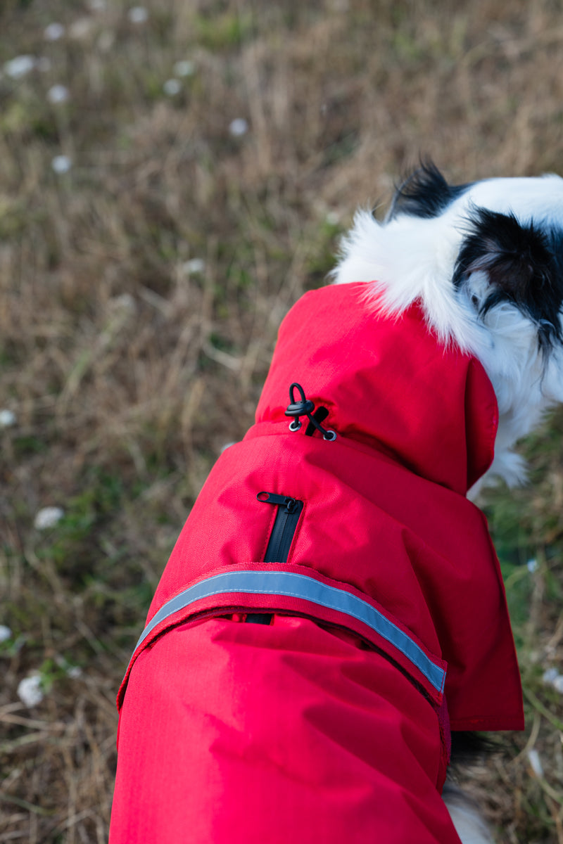 Luxe Waterproof Dog Coat 0g - Red