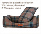 THE MARLOW | LUXURY TARTAN BOLSTER DOG BED