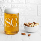 Monogrammed Can Glass