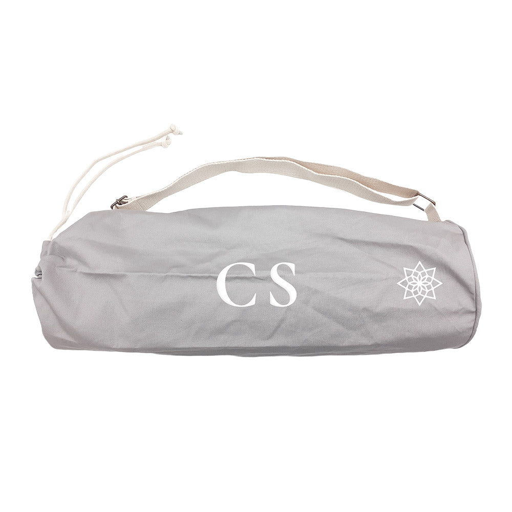 Monogrammed Organic Yoga Mat Drawstring Bag