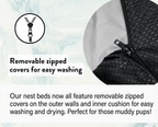 THE KENSINGTON | LUXURY HOUNDSTOOTH BOLSTER DOG BED
