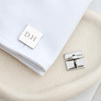 Personalised Silver Plated Square Cufflinks