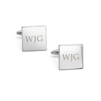 Personalised Silver Plated Square Cufflinks