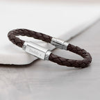 Personalised Luxury Men's Leather Bracelet