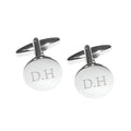 Personalised Silver Plated Round Cufflinks