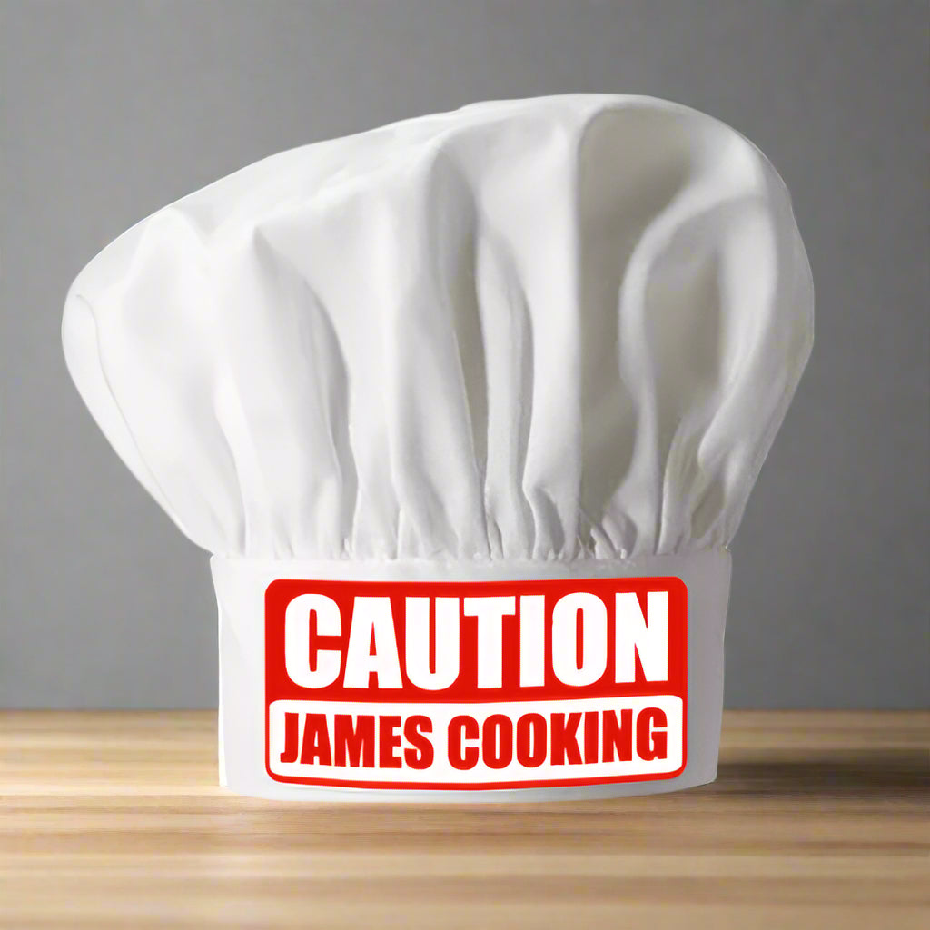 Personalised Caution Chef's Hat