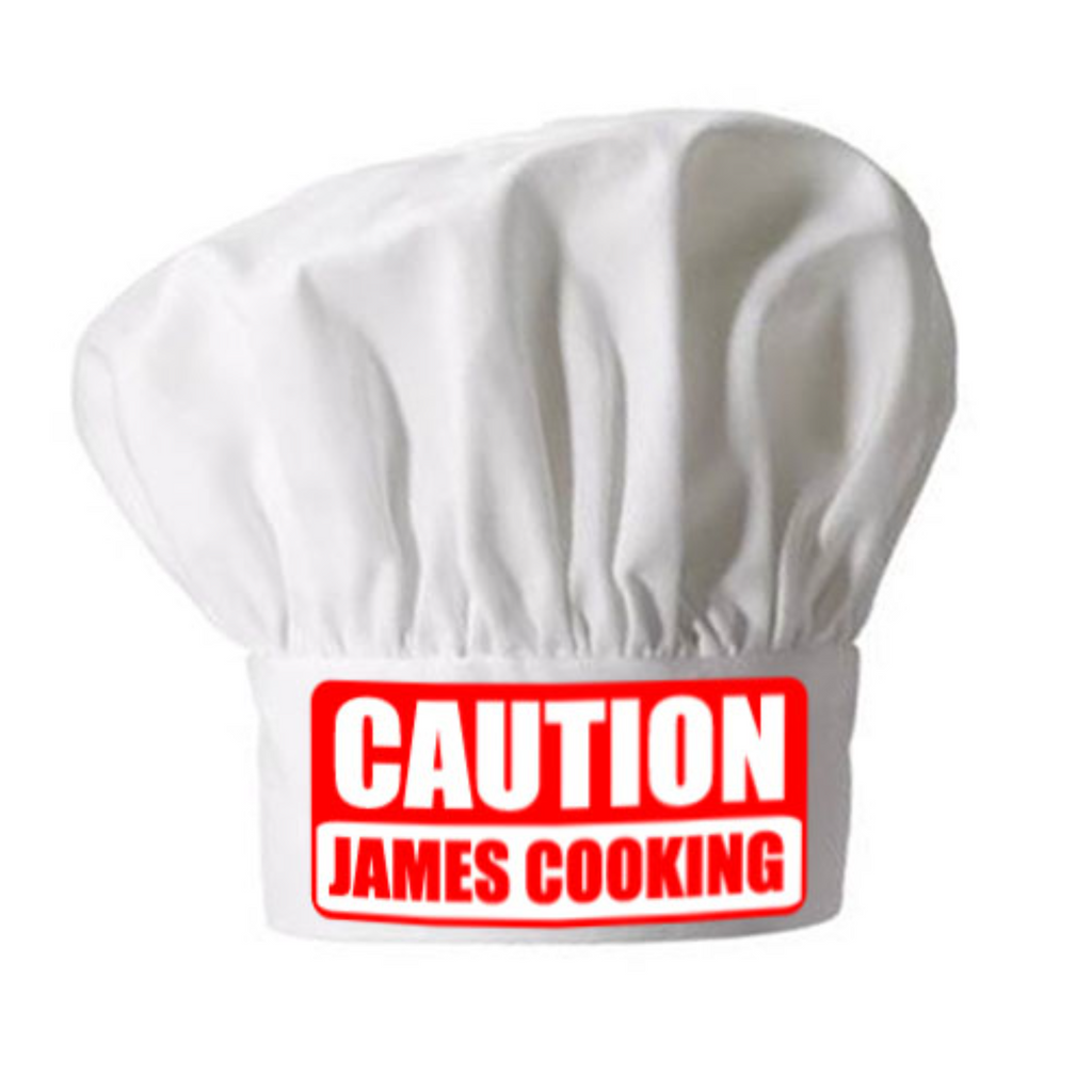 Personalised Caution Chef's Hat