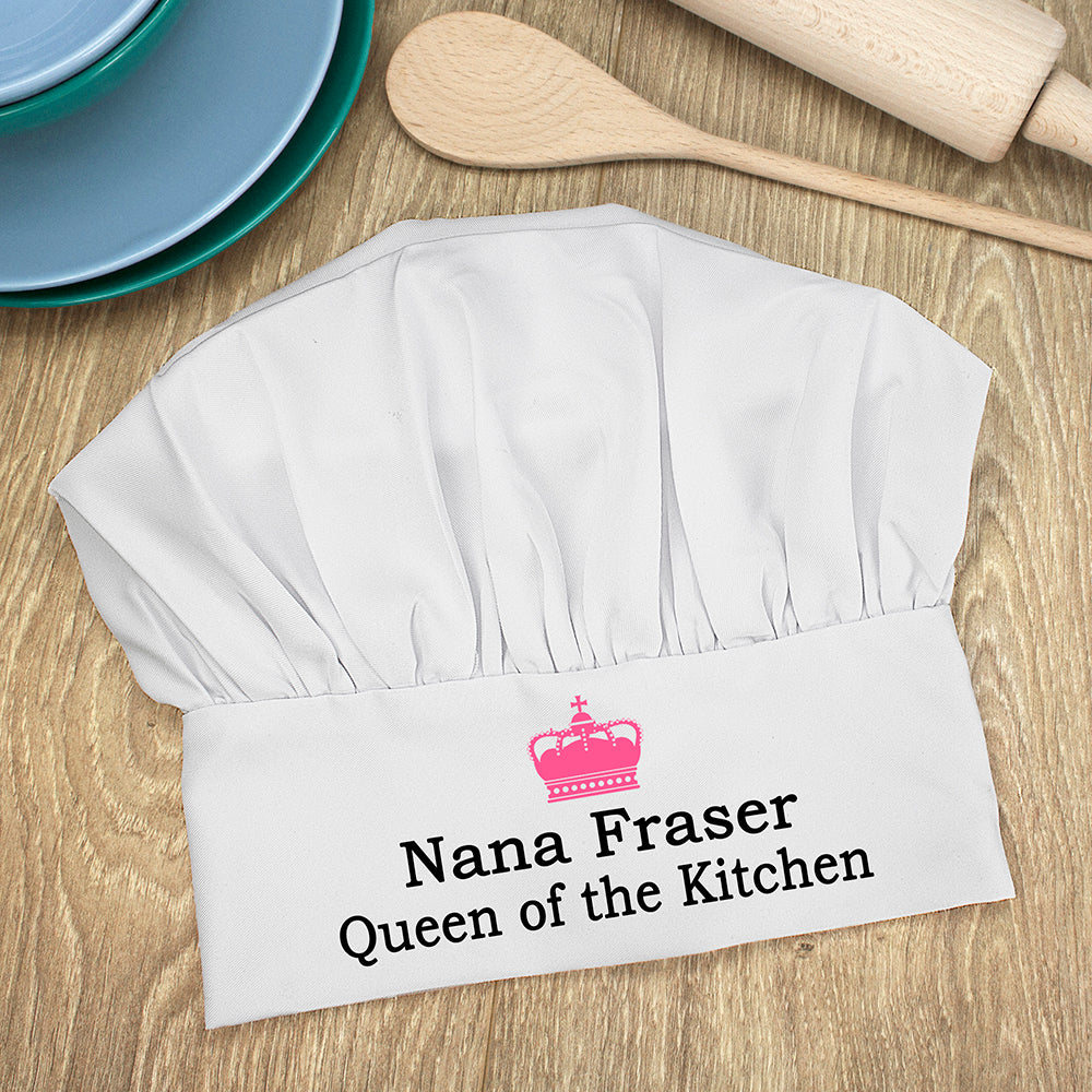Personalised Queen of the Kitchen Chef's Hat