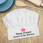 Personalised Queen of the Kitchen Chef's Hat