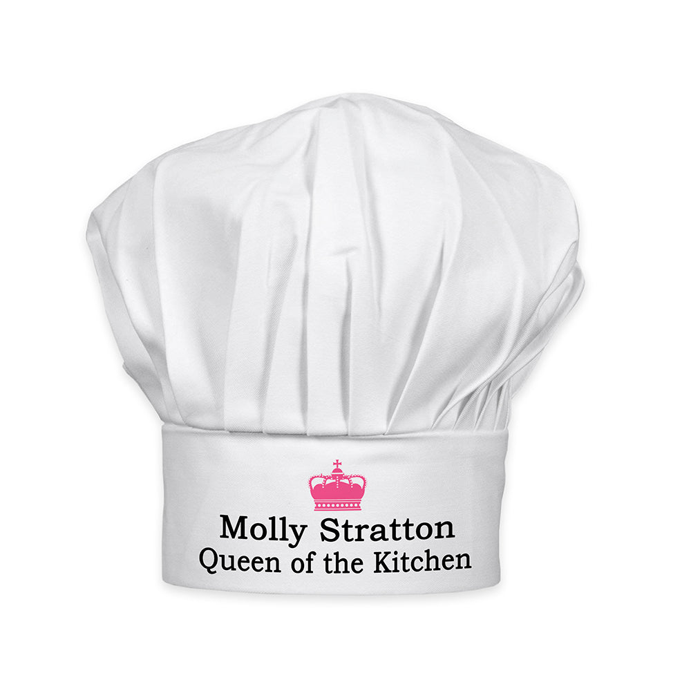Personalised Queen of the Kitchen Chef's Hat