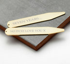 Personalised Gold Plated Secret Message Collar Stays