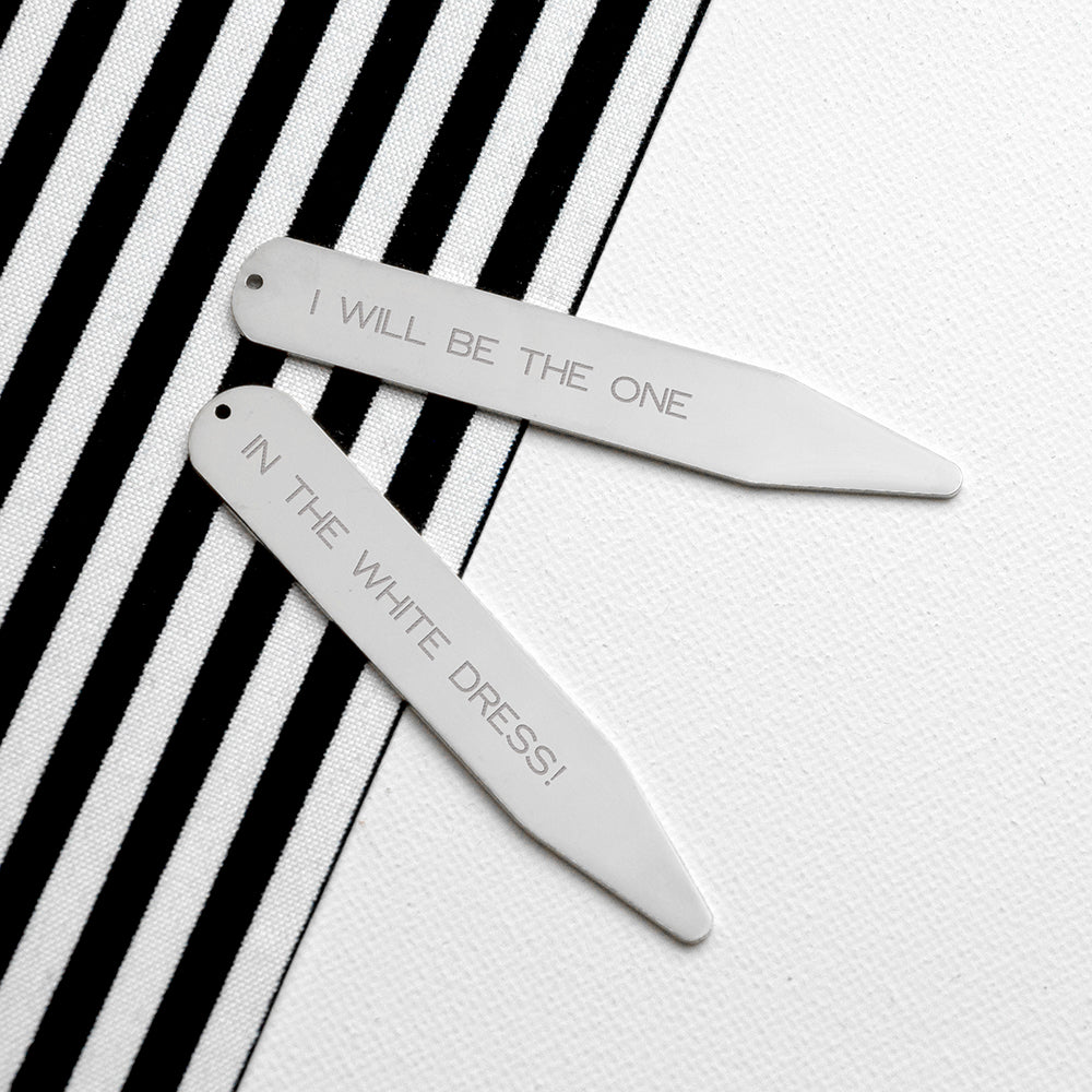 Personalised Secret Message Collar Stiffeners