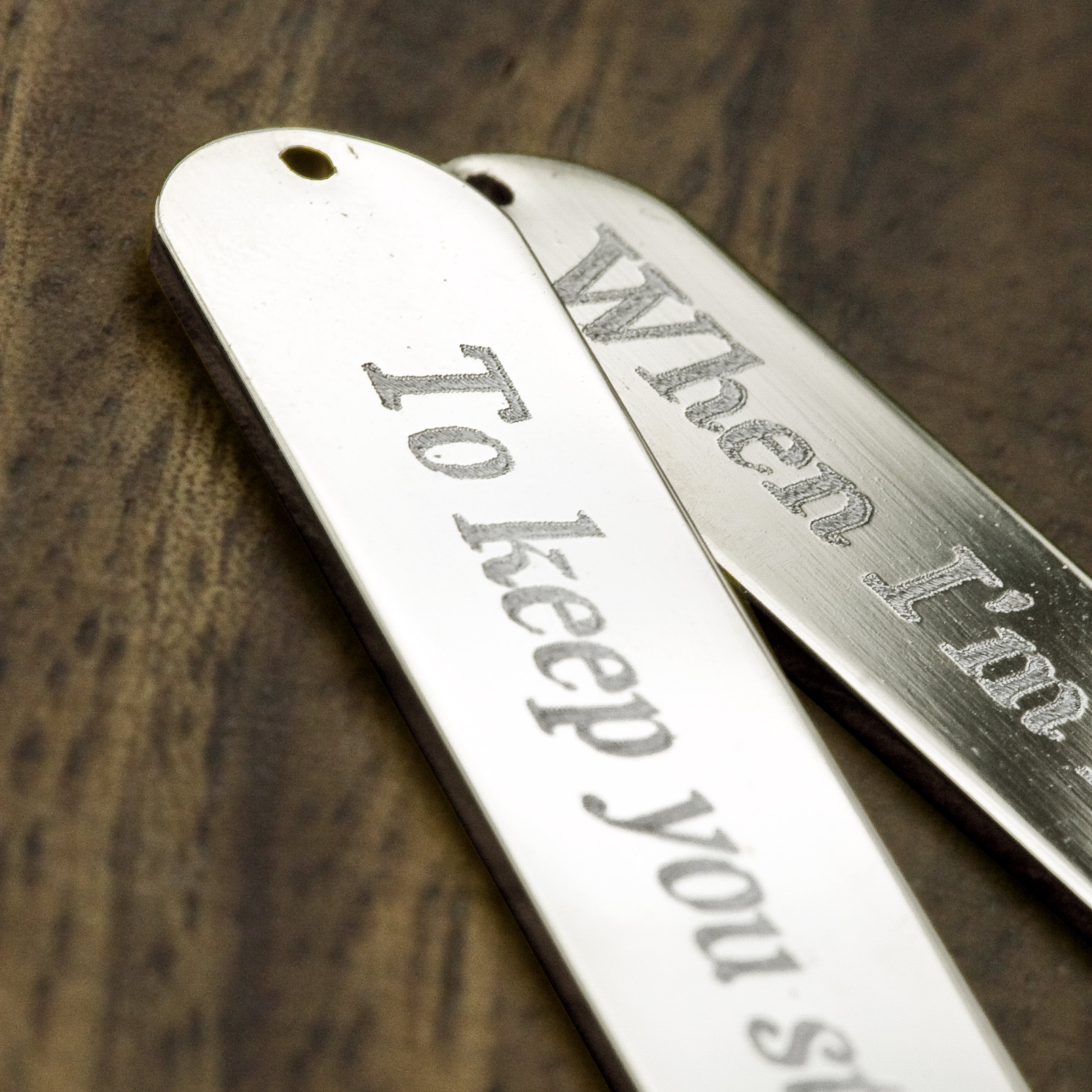 Personalised Secret Message Collar Stiffeners