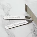 Personalised Secret Message Collar Stiffeners