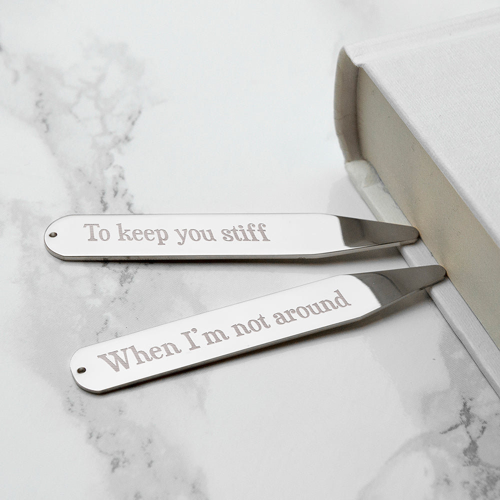 Personalised Secret Message Collar Stiffeners