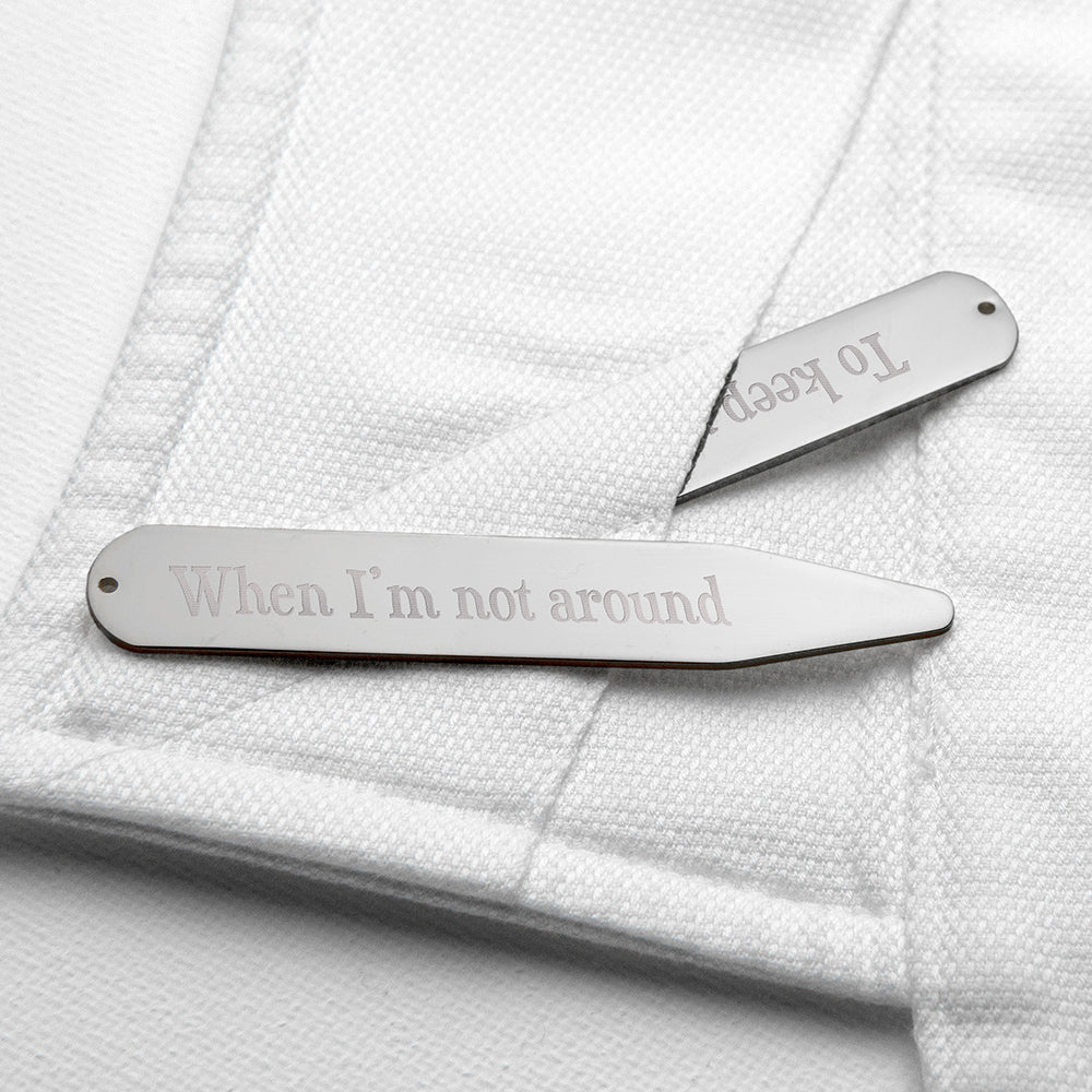 Personalised Secret Message Collar Stiffeners