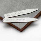 Personalised Secret Message Collar Stiffeners