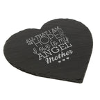 Personalised Angel Mother Slate Heart Keepsake