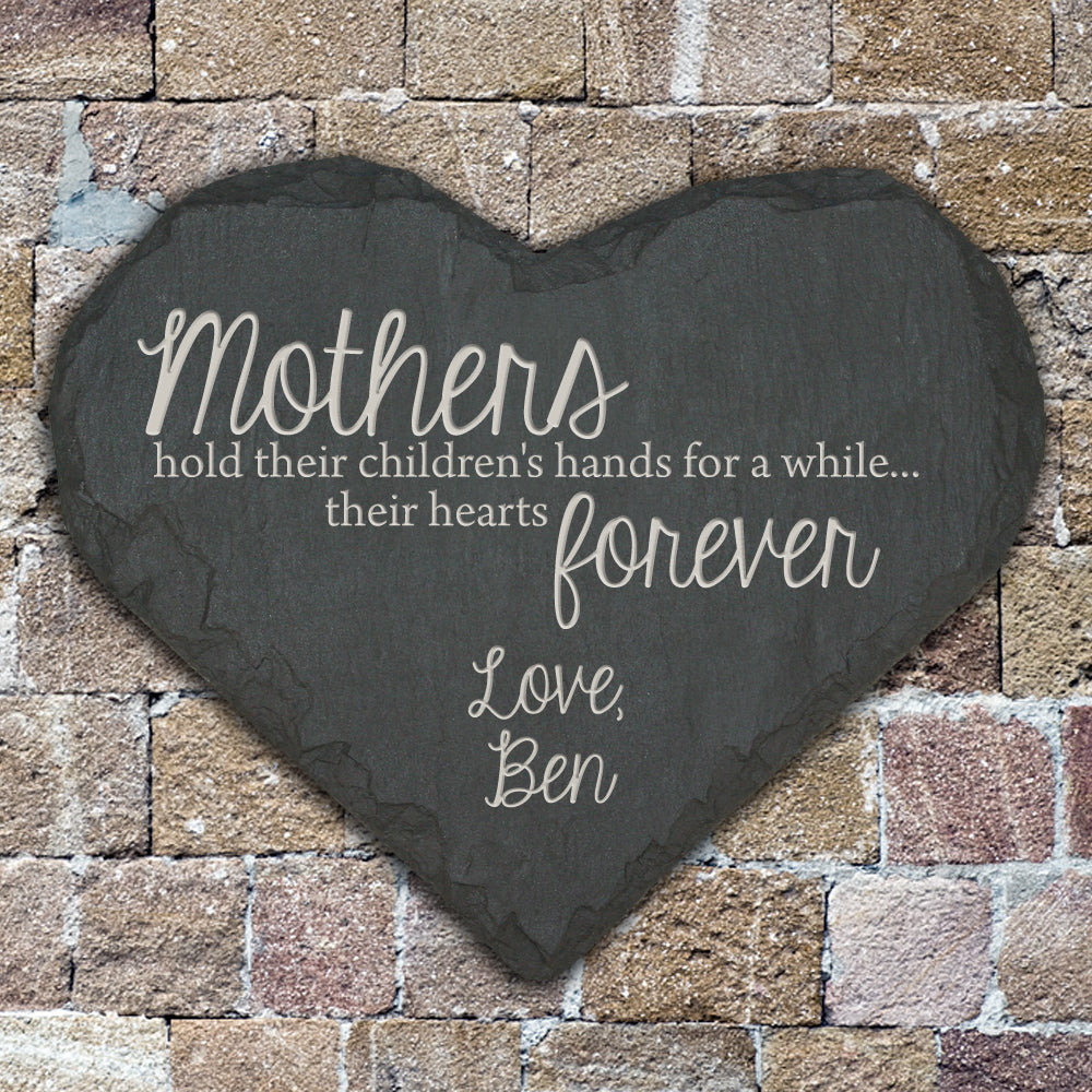 Personalised Mum’s Heart Slate Keepsake