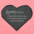 Personalised Definition Heart Slate Keepsake