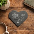 Personalised My Rock Heart Slate Keepsake Coaster
