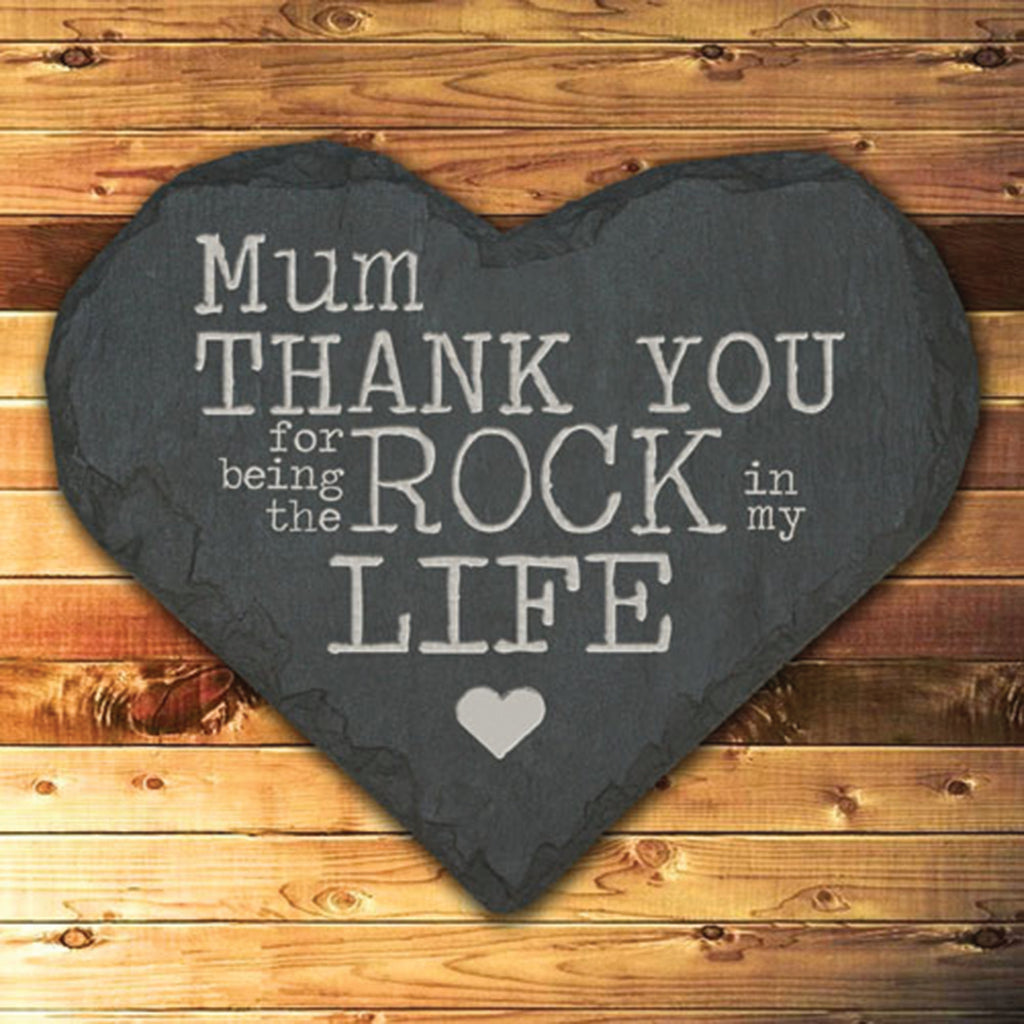 Personalised My Rock Heart Slate Keepsake Coaster