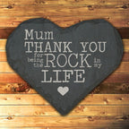 Personalised My Rock Heart Slate Keepsake Coaster