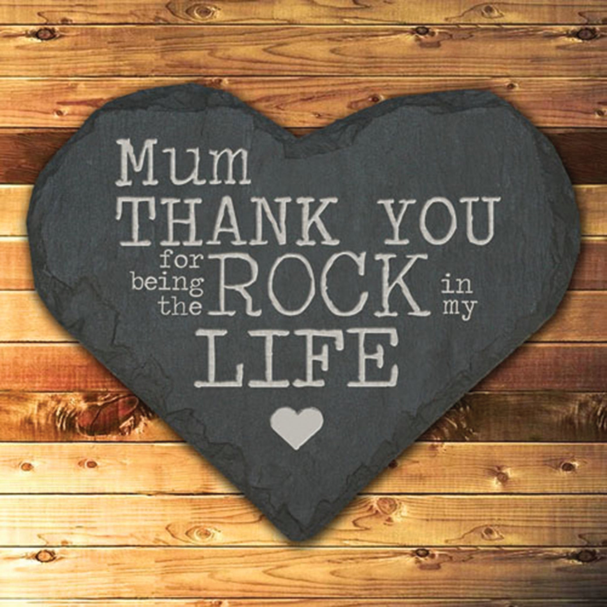Personalised My Rock Heart Slate Keepsake Coaster