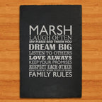 Personalised Family Rules Slate Serving Board