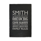 Personalised Family Rules Slate Serving Board