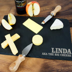 Personalised Rustic Slate Cheese Board