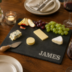 Personalised Rustic Slate Cheese Board