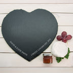 Personalised Welsh Slate Heart Cheese Board