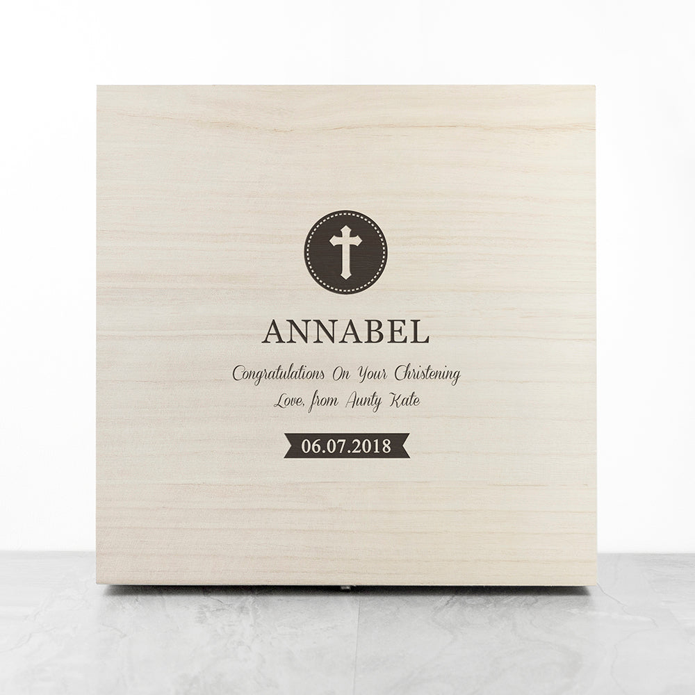 Christening Memory Box With Special Message