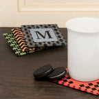 Set of Four Glass Coasters - Art Deco Design