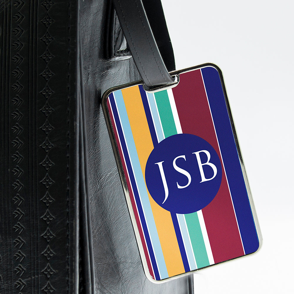Gentlemen's Multi-Layered Monogrammed Luggage Tag