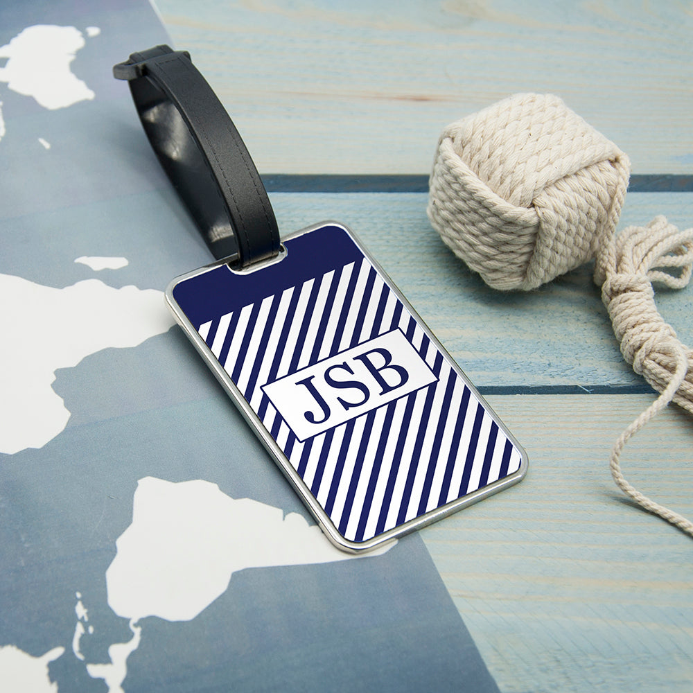 Gentlemen's Nautical Monogrammed Luggage Tag
