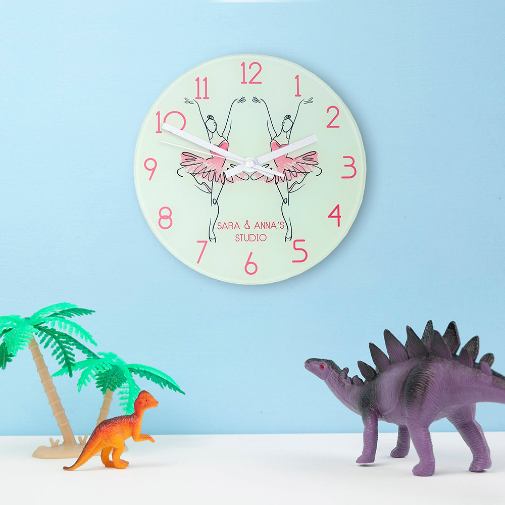 Graceful Ballet Dancer Personalised Wall Clock