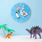 Percy Penguin Personalised Wall Clock