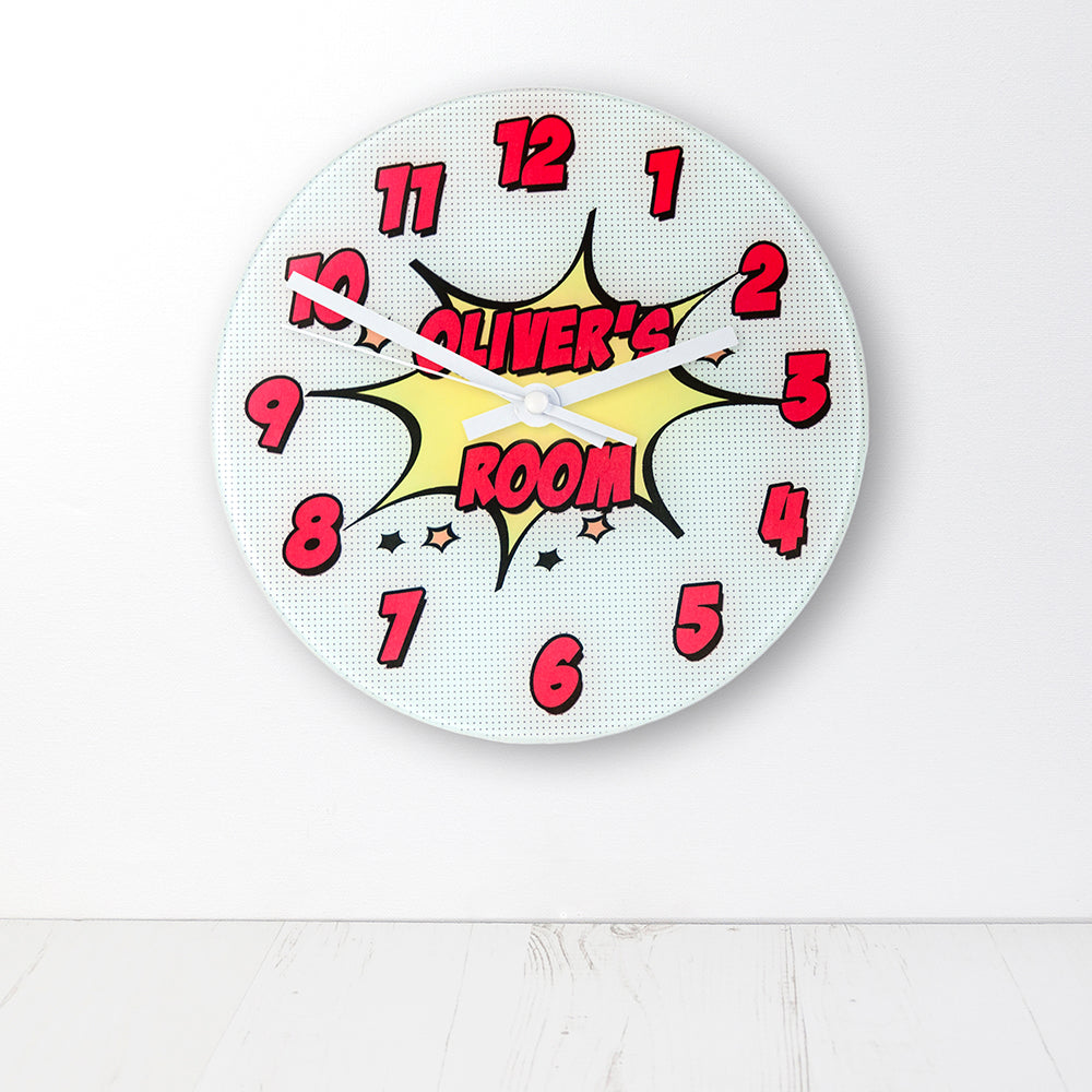 Pow! Personalised Comic Wall Clock