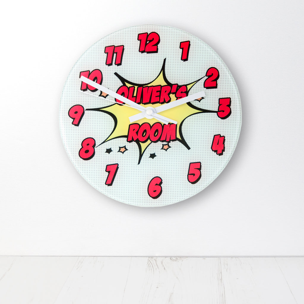Pow! Personalised Comic Wall Clock