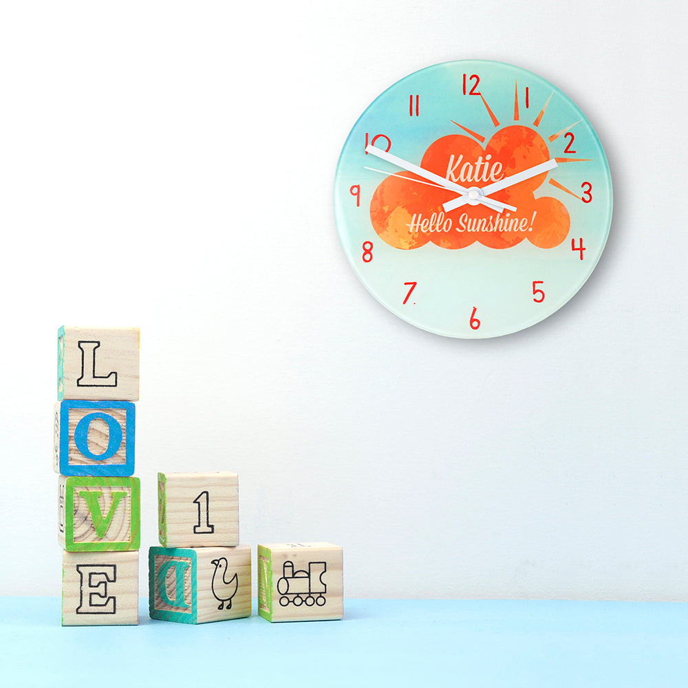 Hello Sunshine Personalised Wall Clock