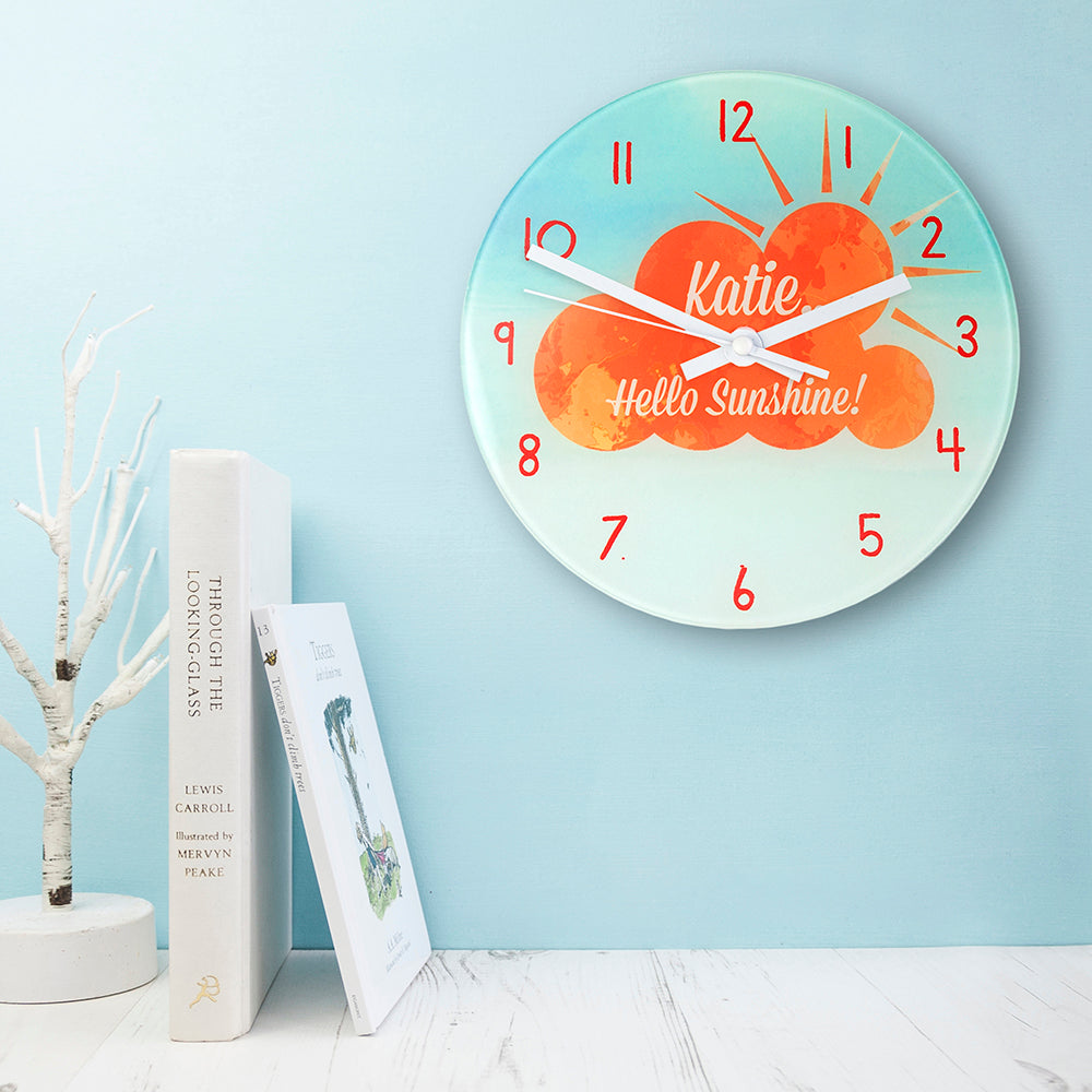 Hello Sunshine Personalised Wall Clock