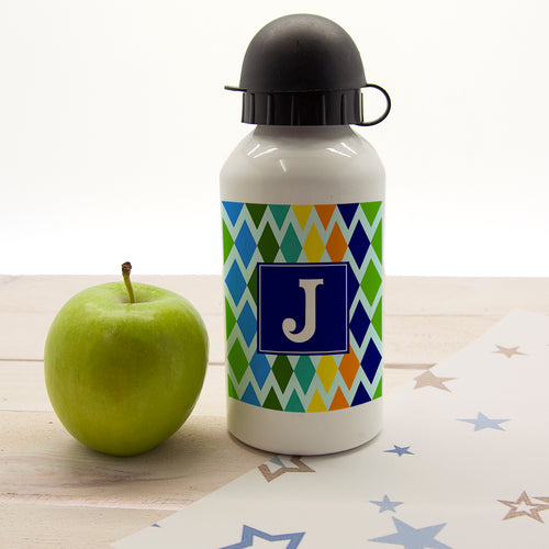 Boys Stain Glass Window Personalised Water Bottle