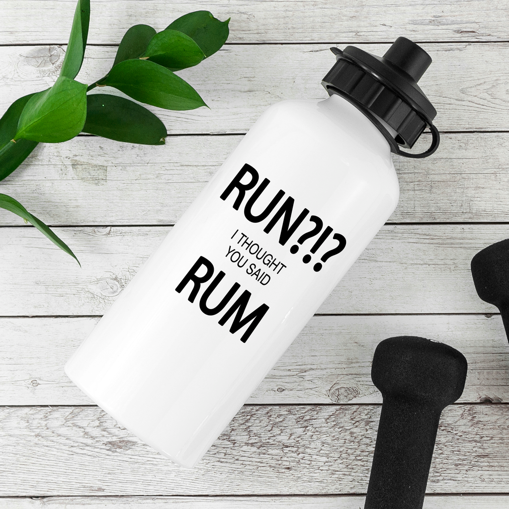 Run!? I Thought You Said Rum Personalised Water Bottle