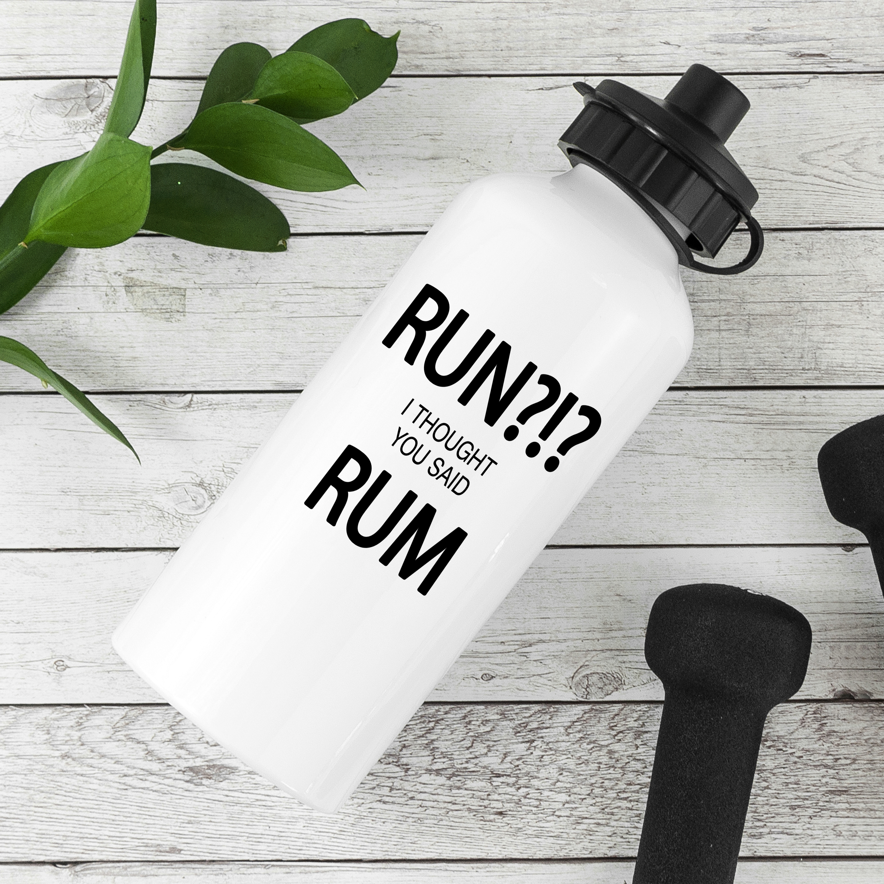Run!? I Thought You Said Rum Personalised Water Bottle