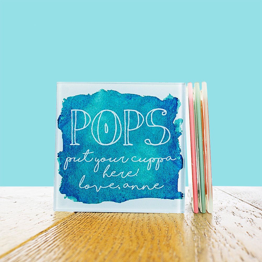 Coastal Watercolour Personalised Coaster