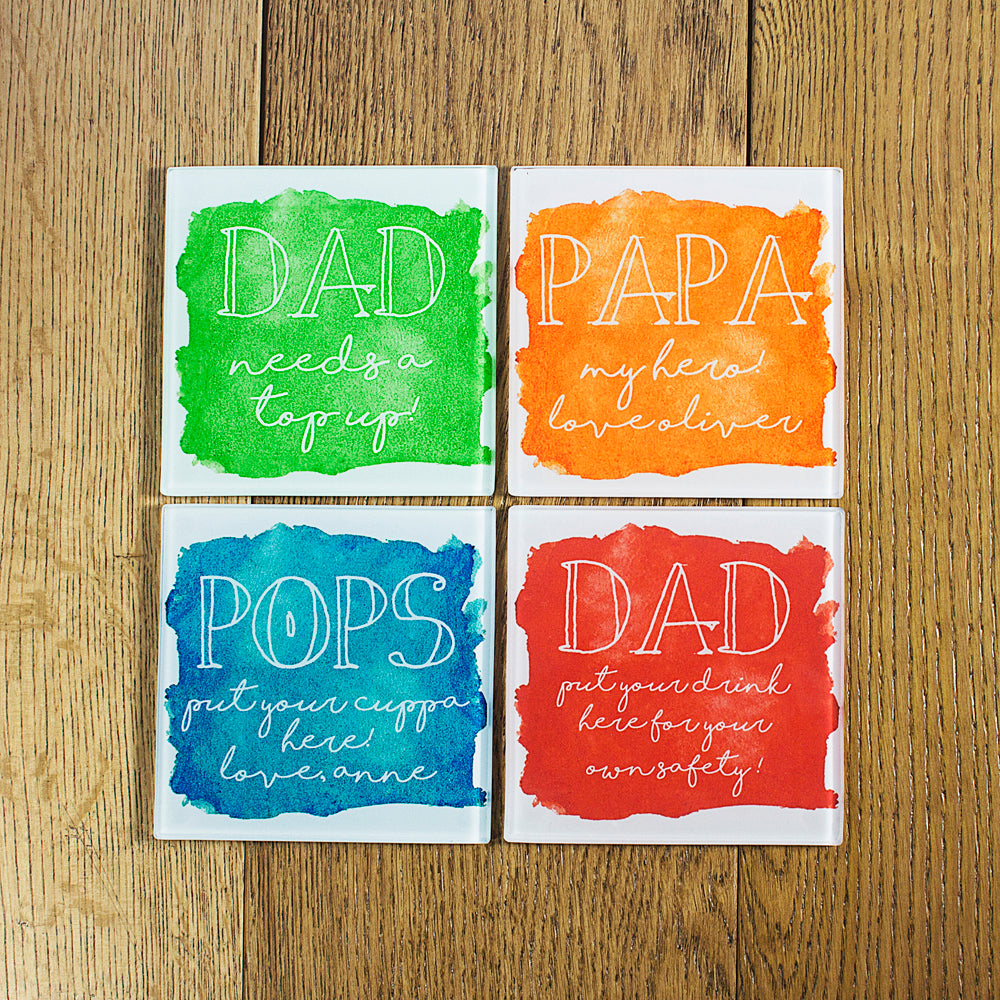 Coastal Watercolour Personalised Coaster