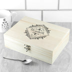 Time For a Break! Blooming Beautiful Personalised Wooden Tea Box